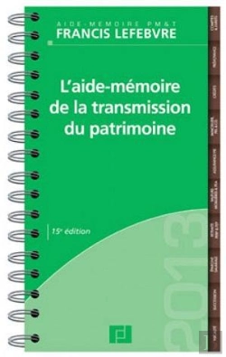 Bertrand.pt - Aide Memoire De La Transmission Du Patrimoine
