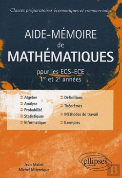 Bertrand.pt - Aide-Mémoire De Mathématiques Pour Les Ecs-Ece 1ère Et 2ème Années
