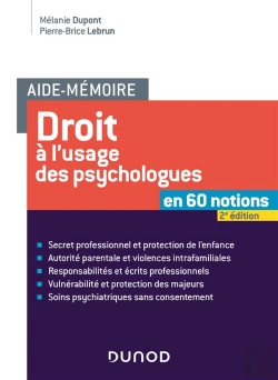 Bertrand.pt - Aide-Mémoire : Droit À L'Usage Des Psychologues : En 60 Notions (2e Édition)