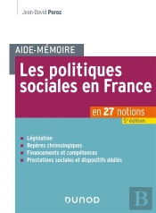 Aide-Mémoire : Les Politiques Sociales En France : En 27 Notions (5e Édition)