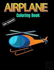Airplane Coloring Book Black Background