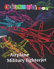 Airplane Coloring Book Military Fighterjet