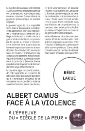 Albert Camus Face À La Violence : À L'Épreuve Du « Siècle De La Peur »