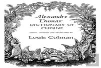 Alexander Dumas Dictionary Of Cuisine