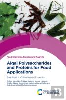 Algal Polysaccharides And Proteins For Food Applications
