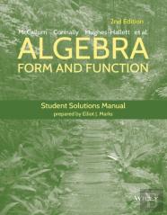 Algebra: Form And Function, 2e Student Solutions Manual