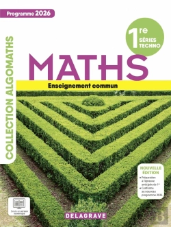 Bertrand.pt - Algomaths : Mathématiques : 1re Tronc Commun ; Manuel Élève (Édition 2026)