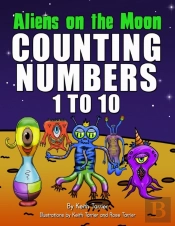 Aliens On The Moon. Counting Numbers 1 To 10