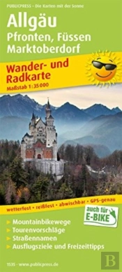 Allgau - Pfronten, Hiking And Cycling Map 1:35,000