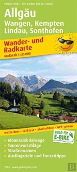 Bertrand.pt - Allgau - Wangen, Hiking And Cycling Map 1:35,000