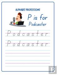 Alphabet Handwriting Professions For Kids
