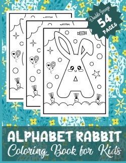 Bertrand.pt - Alphabet Rabbit Coloring Book For Kids Double Images 54 Pages