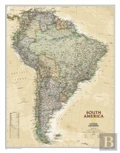 America South Political Antique Map