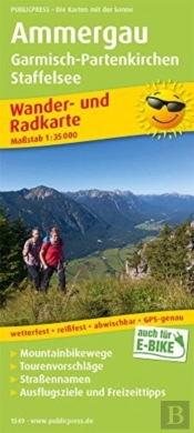 Ammergau, Hiking And Cycling Map 1:35,000