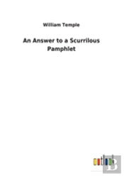 An Answer To A Scurrilous Pamphlet