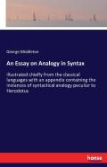 An Essay On Analogy In Syntax