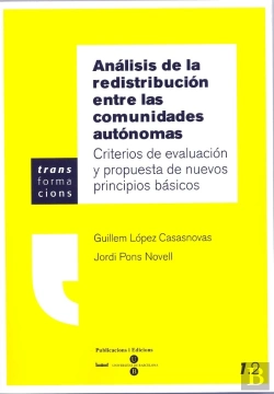 Bertrand.pt - Análisis De La Redistribución Entre Las Comunidades Autónomas. Criterios De Evaluación Y Propuesta D