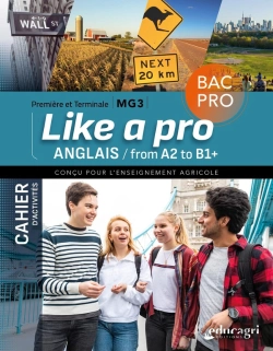 Bertrand.pt - Anglais « Like A Pro » : Cahier D'Activités 1re Et Tle Bac Pro - Mg3, Enseignement Agricole