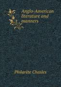 Anglo-American Literature And Manners