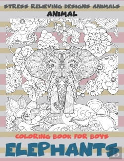 Bertrand.pt - Animal Coloring Book For Boys - Stress Relieving Designs Animals - Elephants
