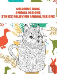 Animal Designs Coloring Book - Stress Relieving Animal Designs - Elephants