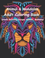 Animal & Mandalas Adult Coloring Book