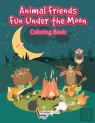 Animal Friends Fun Under The Moon Coloring Book
