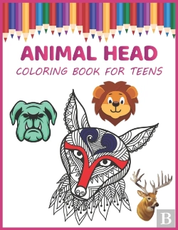 Bertrand.pt - Animal Head Coloring Book For Teens