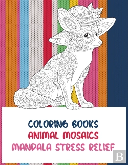 Bertrand.pt - Animal Mosaics Coloring Books - Mandala Stress Relief - Elephants