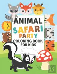 Animal Safari Party Coloring Book For Kids
