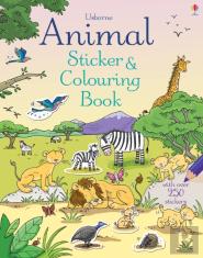 Animal Sticker And Colouring Book