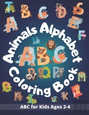 Animals Alphabet Abc Coloring Book For Kids Ages 2-4