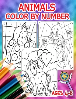 Bertrand.pt - Animals Color By Number For Kids Ages 4-8