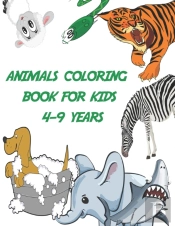 Animals Coloring Book For Kids 4-9 Years