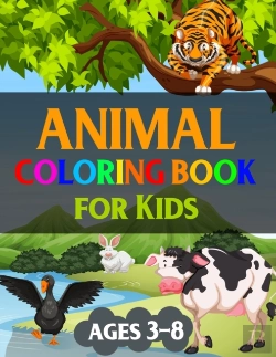 Bertrand.pt - Animals Coloring Book For Kids Ages 3-8