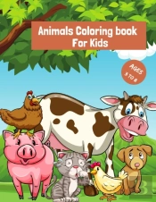 Animals Coloring Book For Kids Ages 3-8