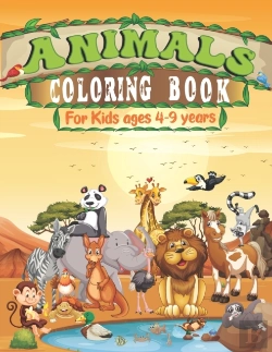 Bertrand.pt - Animals Coloring Book For Kids Ages 4-9 Years