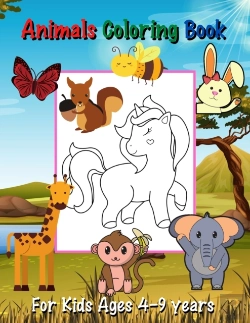 Bertrand.pt - Animals Coloring Book For Kids Ages 4-9 Years