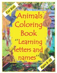 Animals Coloring Book ''Learning Letters And Names''