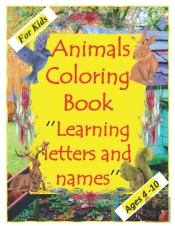 Animals Coloring Book 'Learning Letters And Names'
