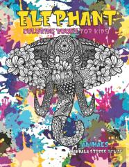 Animals Coloring Books For Kids - Mandala Stress Relief - Elephant