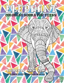 Bertrand.pt - Animals Coloring Books For Teens - Stress Relieving Animal Designs - Elephant