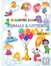 Animals & Letters.  Coloring Book ''Kids 4-8''