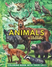 Animals Wildlife Coloring Book With Thick Lines