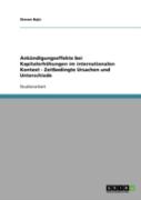 Ankundigungseffekte Bei Kapitalerhohungen Im Internationalen Kontext - Zeitbedingte Ursachen Und Unterschiede