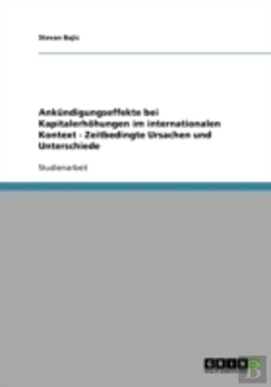 Bertrand.pt - Ankundigungseffekte Bei Kapitalerhohungen Im Internationalen Kontext - Zeitbedingte Ursachen Und Unterschiede