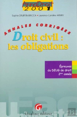 Bertrand.pt - Anna Droit 2001 ; Droit Civil ; Les Obligations