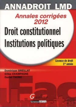 Bertrand.pt - Anna Droit 2012. Droit Constitutionnel Et Institutions Politiques,13eme Edition