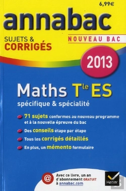 Bertrand.pt - Annabac 2013 Mathematiques Terminale Es Sujets Et Corriges