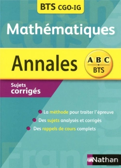 Bertrand.pt - Annales Abc ; Sujets Corriges; Mathématiques ; Bts Cgo-Ig